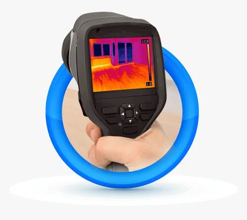 Examen des températures de surface par caméra thermique