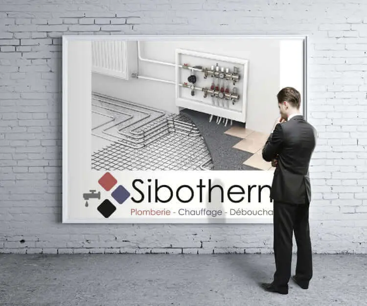 Visuel Sibotherm présentant un circuit de chauffage et son collecteur