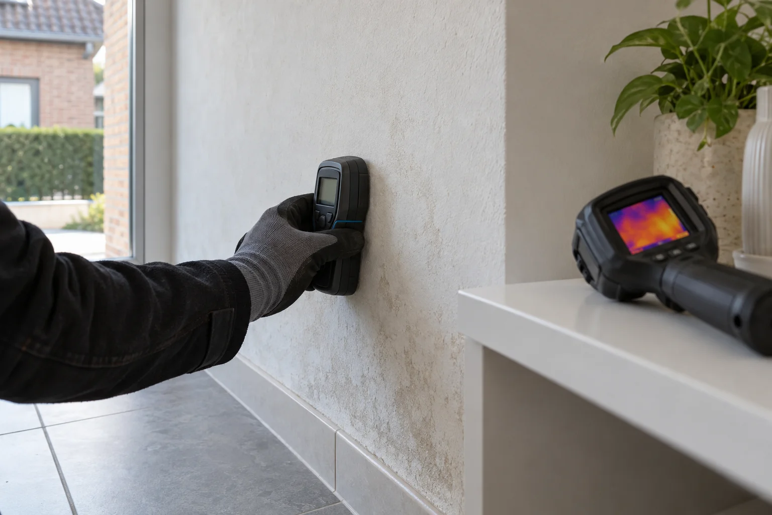 Mesure de l’humidité d’une paroi en complément du contrôle thermique — service à Rixensart
