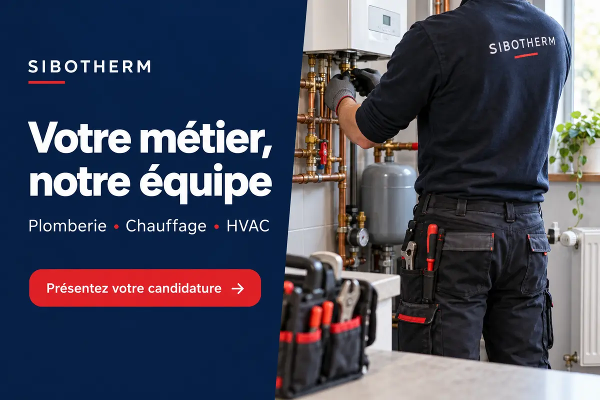 Votre métier, notre équipe — recrutement en plomberie, chauffage et HVAC chez Sibotherm
